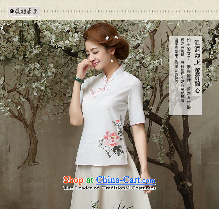 At 2015 new pro-summer retro improved stylish short of daily cotton linen flax Ms. qipao shirt shirts Sau San 2XL Photo, prices, brand platters! The elections are supplied in the national character of distribution, so action, buy now enjoy more preferential! As soon as possible.