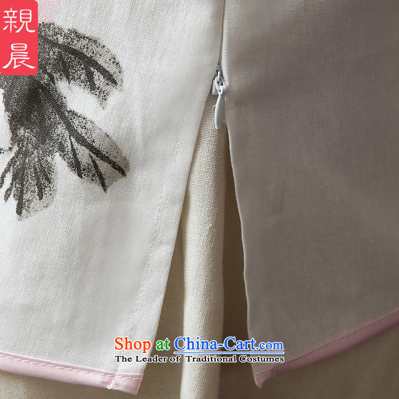 At 2015 new pro-summer retro improved stylish short of daily cotton linen flax Ms. qipao shirt shirts Sau San 2XL, pro-am , , , shopping on the Internet