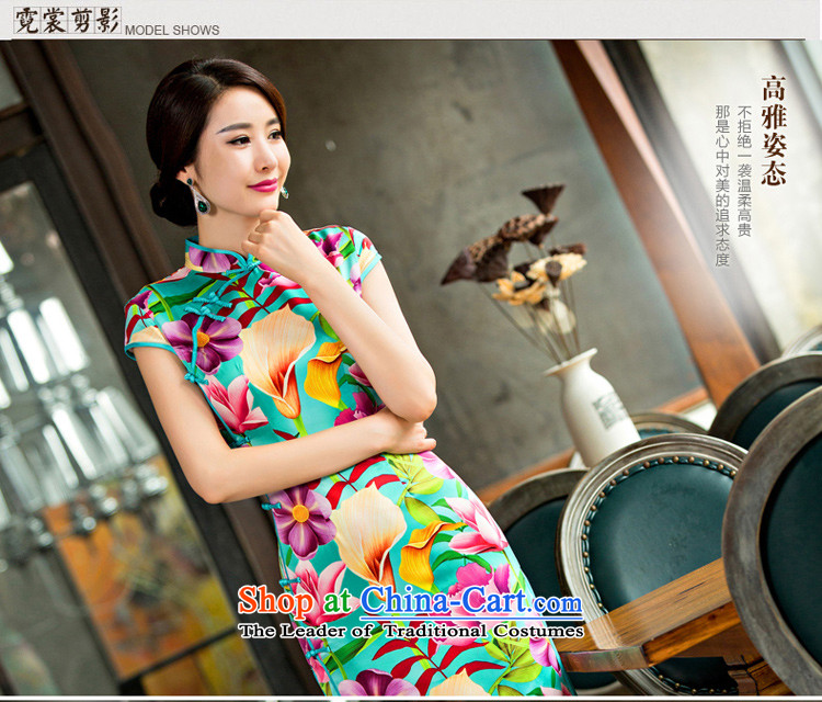 The cross-sa 2015 new qipao neon summer short-sleeved dresses, day-to-day long thin cheongsam dress improved graphics and stylish QD 246  S pictures, price suit, brand platters! The elections are supplied in the national character of distribution, so action, buy now enjoy more preferential! As soon as possible.