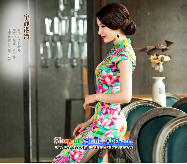 The cross-sa 2015 new qipao neon summer short-sleeved dresses, day-to-day long thin cheongsam dress improved graphics and stylish QD 246  S pictures, price suit, brand platters! The elections are supplied in the national character of distribution, so action, buy now enjoy more preferential! As soon as possible.