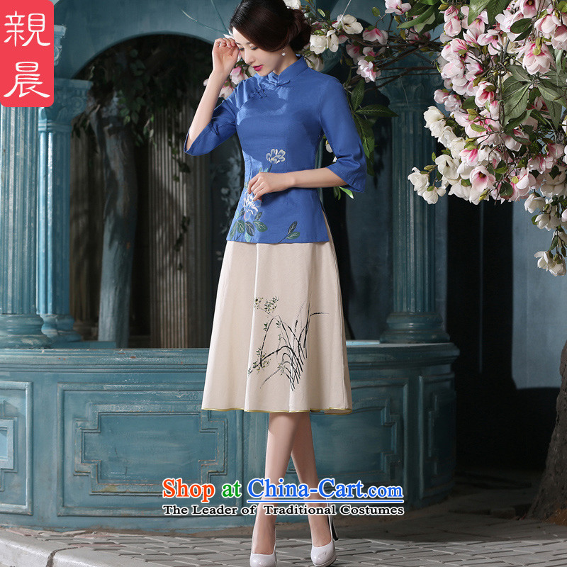At 2015 new parent in summer and autumn day retro improvement by replacing long cotton linen dresses qipao female clothes 2XL, shirt pro-am , , , shopping on the Internet
