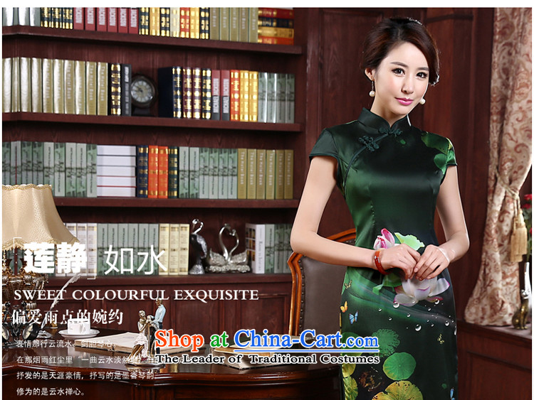 The new 2015 pro-morning daily and the relatively short time, the improvement of nostalgia for the high standard of silk Sau San sauna Silk Cheongsam Dress Short M picture, prices, brand platters! The elections are supplied in the national character of distribution, so action, buy now enjoy more preferential! As soon as possible.