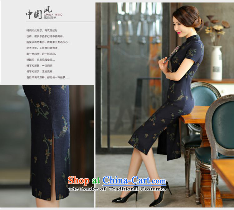 Hirlet summer 2015, Ephraim retro improved national wind in cotton linen Long of the forklift truck qipao linen arts women, the Republic of Korea wind cheongsam dress full color pictures, XL Round price, brand platters! The elections are supplied in the national character of distribution, so action, buy now enjoy more preferential! As soon as possible.