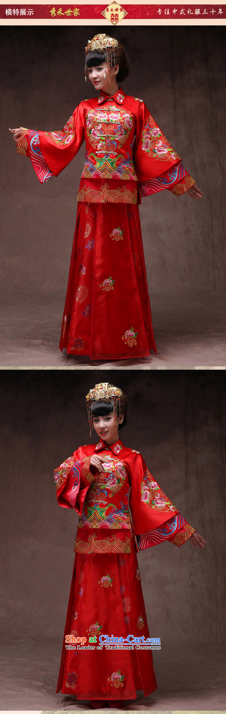 Sau Wo Saga Soo Wo Service retro-soo Wo Service brides Chinese wedding dress uniform red dragon qipao bows should start with the spring and summer wedding dress clothes, a model with + Head Ornaments , pictures, price XS, brand platters! The elections are supplied in the national character of distribution, so action, buy now enjoy more preferential! As soon as possible.