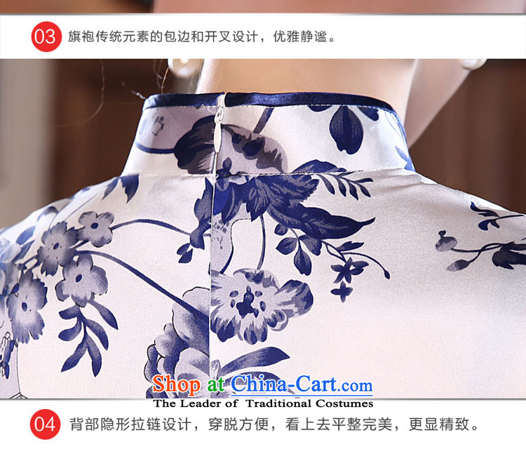 At 2015 new parent cheongsam dress summer short of Stylish retro improved porcelain heavyweight silk herbs extract short of female 3XL picture, prices, brand platters! The elections are supplied in the national character of distribution, so action, buy now enjoy more preferential! As soon as possible.