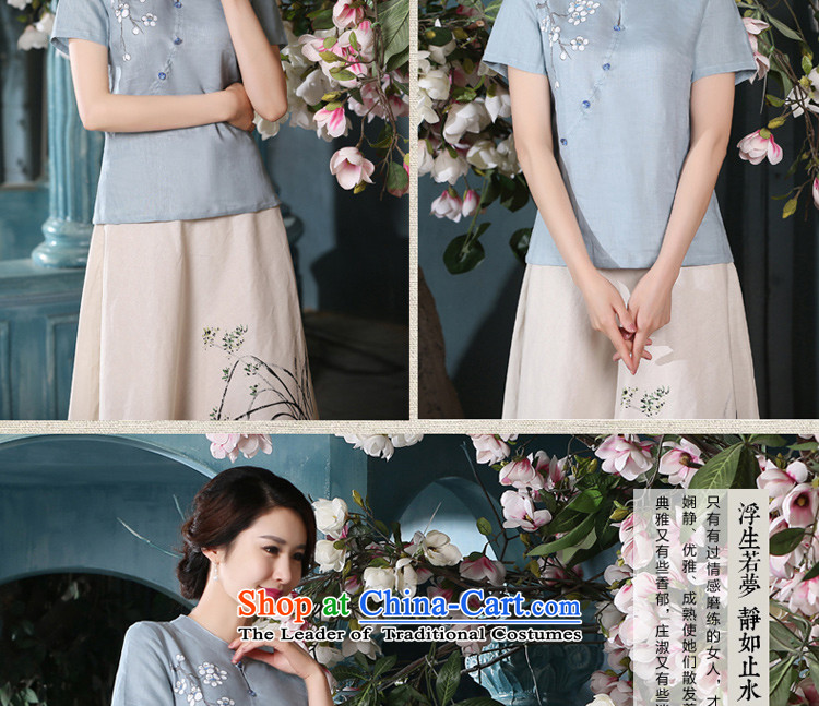 At 2015 new pro-summer daily improvements qipao hand-painted with Han-tang female Chinese national Wind Jacket coat +P0011 cotton linen dress XL Photo, prices, brand platters! The elections are supplied in the national character of distribution, so action, buy now enjoy more preferential! As soon as possible.