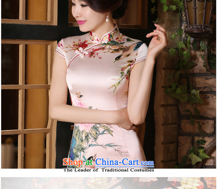 At 2015 new pro-silk decorated in antique improvements summer daily short of modern sauna Silk Cheongsam Dress Short M picture, prices, brand platters! The elections are supplied in the national character of distribution, so action, buy now enjoy more preferential! As soon as possible.