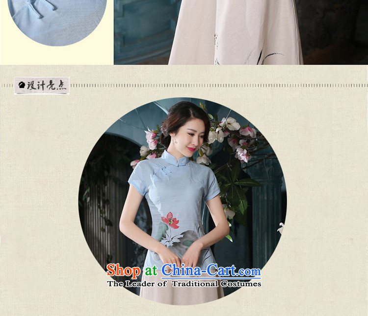 At 2015 new pro-summer ethnic female cotton linen Tang Dynasty Chinese Antique linen improved disk detained qipao shirt shirt M picture, prices, brand platters! The elections are supplied in the national character of distribution, so action, buy now enjoy more preferential! As soon as possible.
