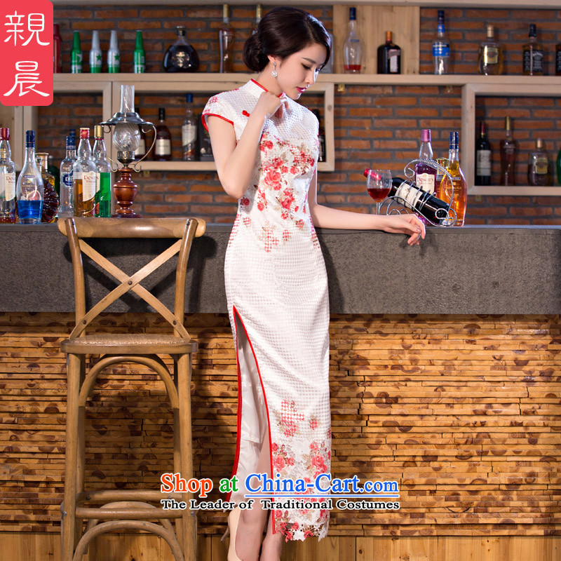 The pro-am daily new improvements by 2015 stylish lace cheongsam dress, summer long short-sleeved cheongsam dress long L, pro-am , , , shopping on the Internet