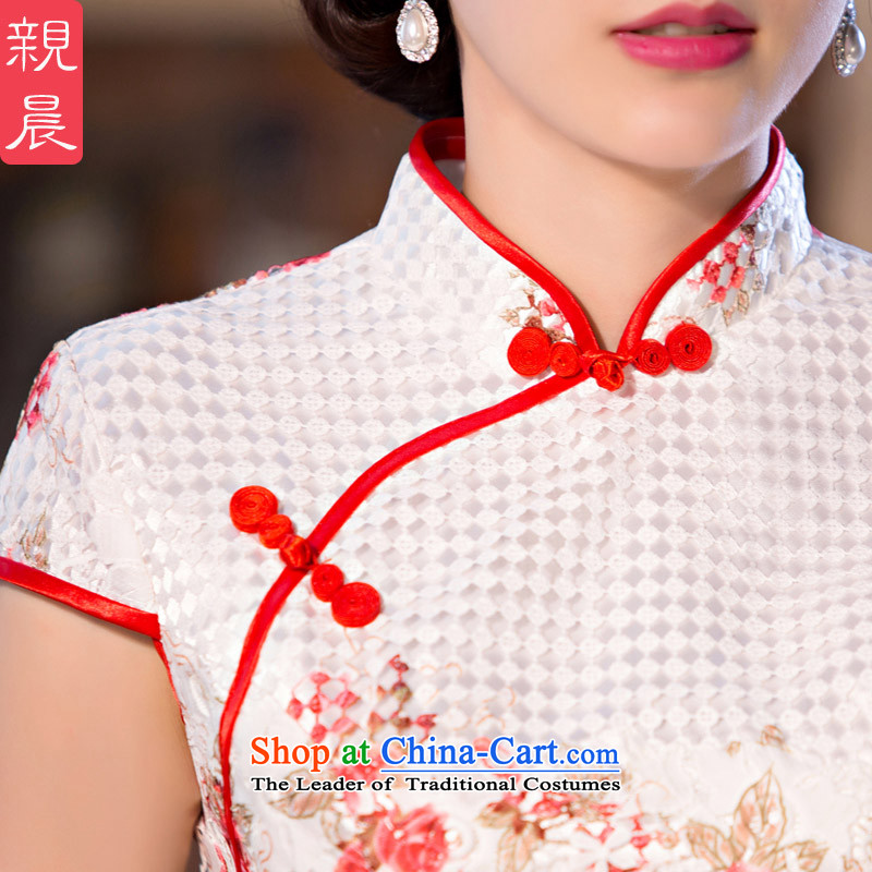 The pro-am daily new improvements by 2015 stylish lace cheongsam dress, summer long short-sleeved cheongsam dress long L, pro-am , , , shopping on the Internet