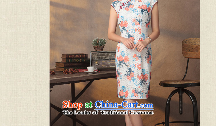 A Pinwheel Without Wind joy 2015 Yat qipao new summer retro lace cheongsam dress improved stylish stamp short white 2XL pictures of Sau San, prices, brand platters! The elections are supplied in the national character of distribution, so action, buy now enjoy more preferential! As soon as possible.