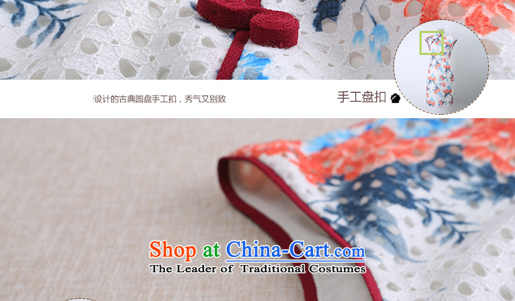 A Pinwheel Without Wind joy 2015 Yat qipao new summer retro lace cheongsam dress improved stylish stamp short white 2XL pictures of Sau San, prices, brand platters! The elections are supplied in the national character of distribution, so action, buy now enjoy more preferential! As soon as possible.