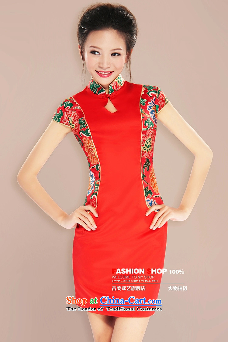 Kyrgyz-US married arts wedding dresses 2015 new package shoulder Chinese qipao Q7080 Sau San bride cheongsam red L picture, prices, brand platters! The elections are supplied in the national character of distribution, so action, buy now enjoy more preferential! As soon as possible.