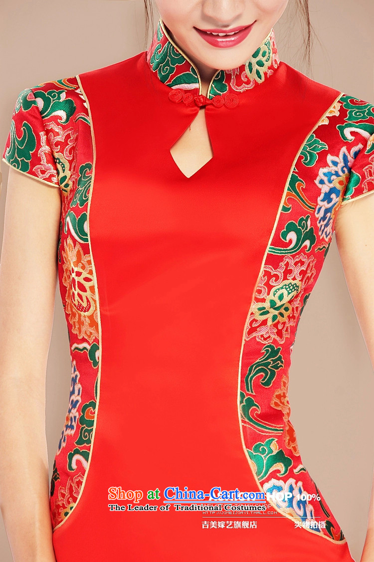Kyrgyz-US married arts wedding dresses 2015 new package shoulder Chinese qipao Q7080 Sau San bride cheongsam red L picture, prices, brand platters! The elections are supplied in the national character of distribution, so action, buy now enjoy more preferential! As soon as possible.