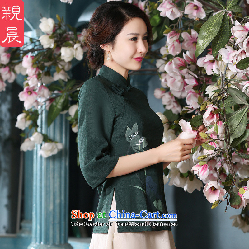 The pro-am daily new improvements by 2015 in summer and autumn in the Cuff retro China wind kit cotton linen clothes 2XL, T-shirt qipao pro-am , , , shopping on the Internet