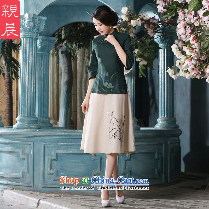 The pro-am daily new improvements by 2015 in summer and autumn in the Cuff retro China wind kit cotton linen clothes 2XL, T-shirt qipao pro-am , , , shopping on the Internet