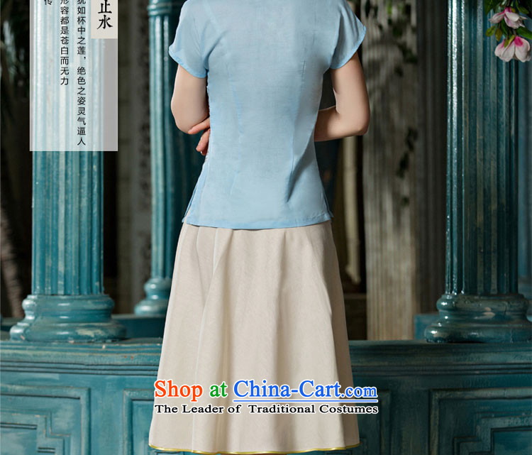 At 2015 new pro-improved stylish shirt summer qipao female Tang Dynasty Chinese daily cotton linen cheongsam dress shirt 2XL Photo, prices, brand platters! The elections are supplied in the national character of distribution, so action, buy now enjoy more preferential! As soon as possible.