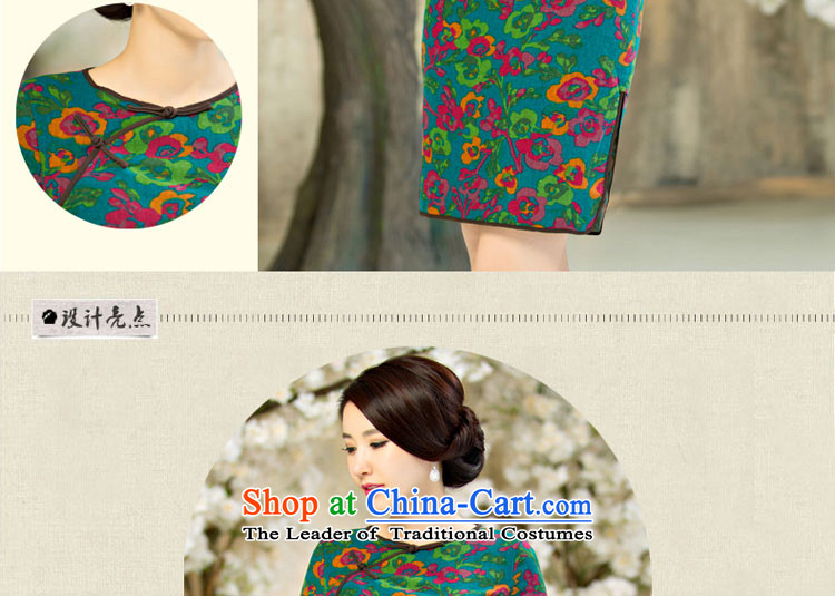 The pro-am daily new improvements by 2015 cheongsam dress Ms. Stylish retro summer short, short-sleeved cheongsam dress short, 2XL Photo, prices, brand platters! The elections are supplied in the national character of distribution, so action, buy now enjoy more preferential! As soon as possible.