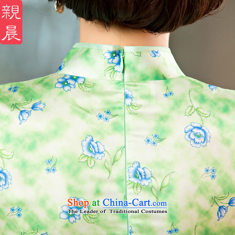 The pro-am daily new improvements by 2015 stylish short-sleeved summer cheongsam dress girls cheongsam dress shirt shirt + M qipao white dress in the pro-am 2XL, shopping on the Internet has been pressed.