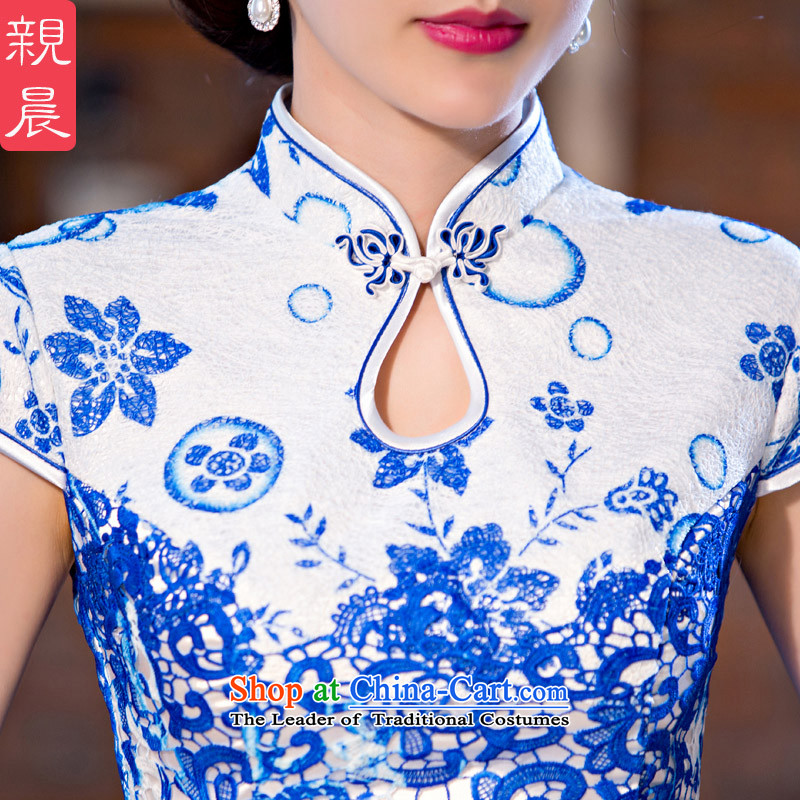 At 2015 new parent cheongsam dress improved stylish summer day-to-day long retro Ms. short-sleeved cheongsam dress long 2XL, pro-am , , , shopping on the Internet