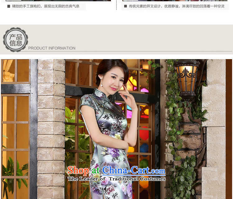 The pro-am new upscale sauna Silk Cheongsam everyday dress 2015 Summer improved stylish silk dresses, short short of female XL Photo, prices, brand platters! The elections are supplied in the national character of distribution, so action, buy now enjoy more preferential! As soon as possible.