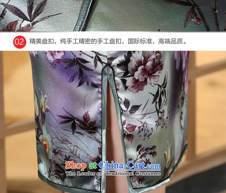 The pro-am new upscale sauna Silk Cheongsam everyday dress 2015 Summer improved stylish silk dresses, short short of female XL Photo, prices, brand platters! The elections are supplied in the national character of distribution, so action, buy now enjoy more preferential! As soon as possible.
