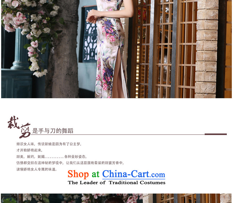 The pro-am retro style improvement of silk Sau San herbs extract long skirt-to-day summer 2015 new cheongsam long L picture, prices, brand platters! The elections are supplied in the national character of distribution, so action, buy now enjoy more preferential! As soon as possible.
