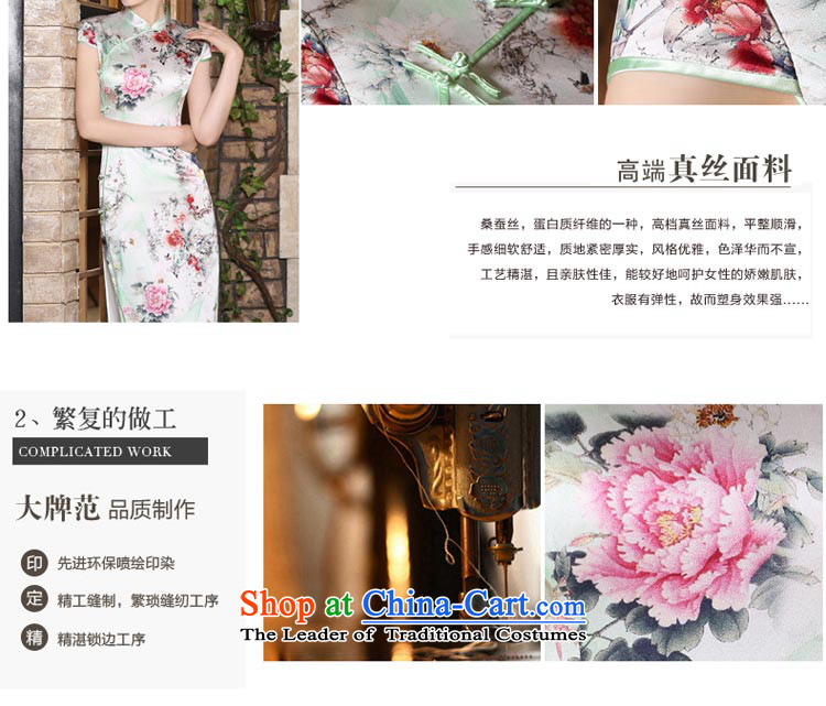 At 2015 new pro-summer day-to-day short, short-sleeved silk cheongsam dress upscale Ms. improved stylish dresses long 2XL Photo, prices, brand platters! The elections are supplied in the national character of distribution, so action, buy now enjoy more preferential! As soon as possible.
