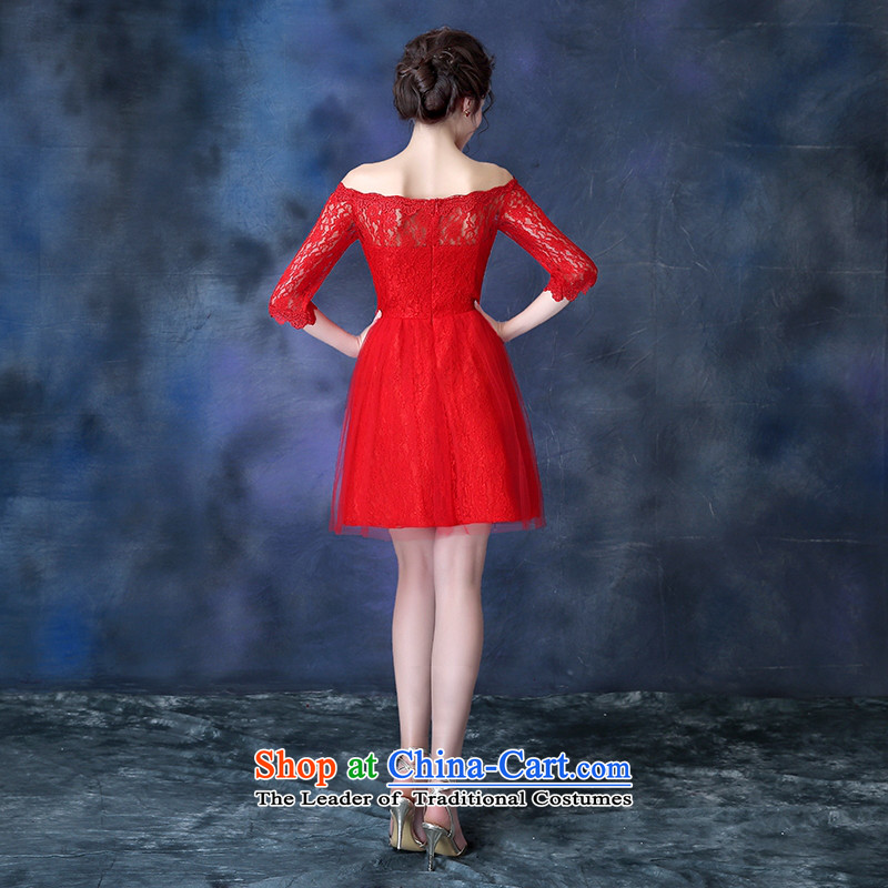 2015 new marriage word qipao shoulder red bows services Fall/Winter Collections bridal lace booking wedding-dress improved qipao 8708 Red tailored, dream of certain days , , , shopping on the Internet