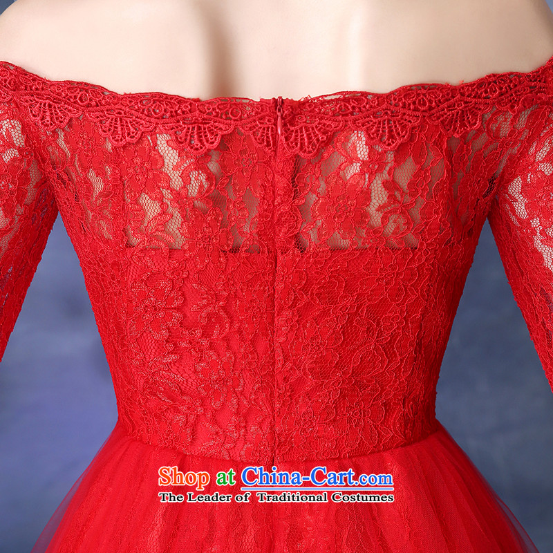 2015 new marriage word qipao shoulder red bows services Fall/Winter Collections bridal lace booking wedding-dress improved qipao 8708 Red tailored, dream of certain days , , , shopping on the Internet