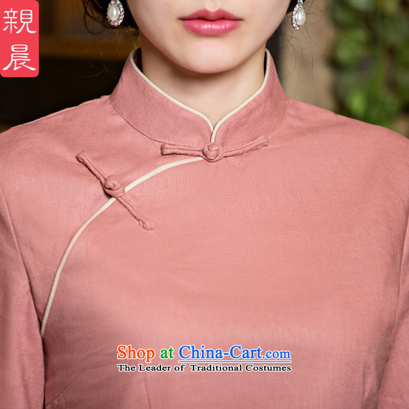 The pro-am cotton Linen Dress Shirt new qipao 2015 Fall/Winter Collections daily female improved stylish Tang Dynasty Chinese Han-skin toner T-shirt + card their skirts 2XL- seven days, the pro-am , , , shopping on the Internet