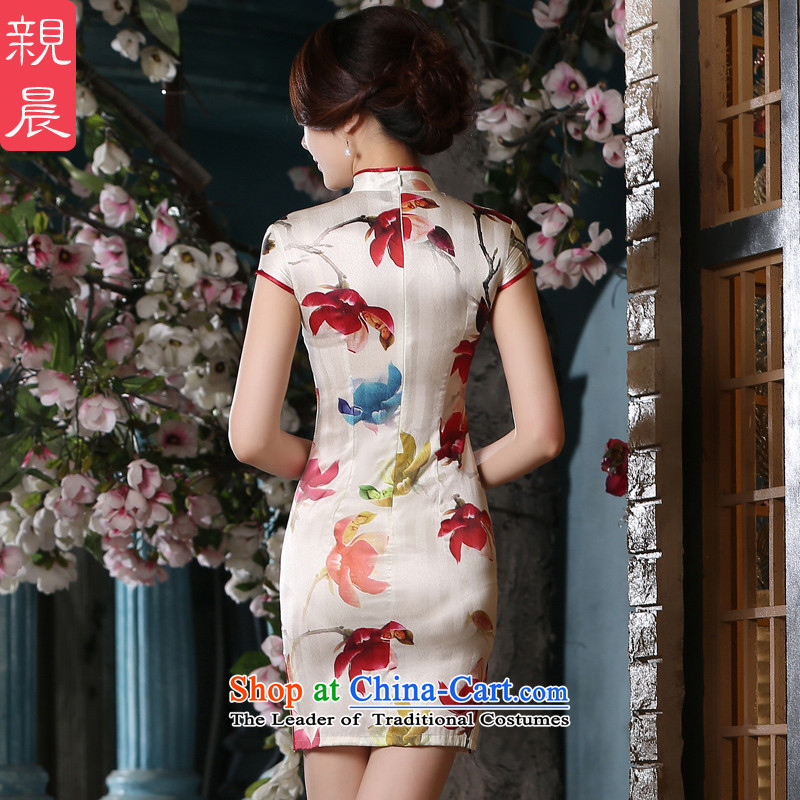 At 2015 new pro-summer silk herbs extract retro style qipao daily improved dresses short of Qipao 2XL, temperament pro-am , , , shopping on the Internet