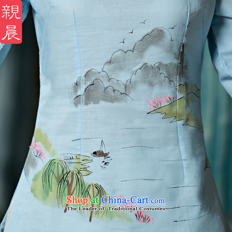 The pro-am cotton linen clothes 2015 new qipao improved couture summer and fall of Tang Dynasty Chinese daily with the skirt A0076-A+P0011 skirts , L, pro-am , , , shopping on the Internet