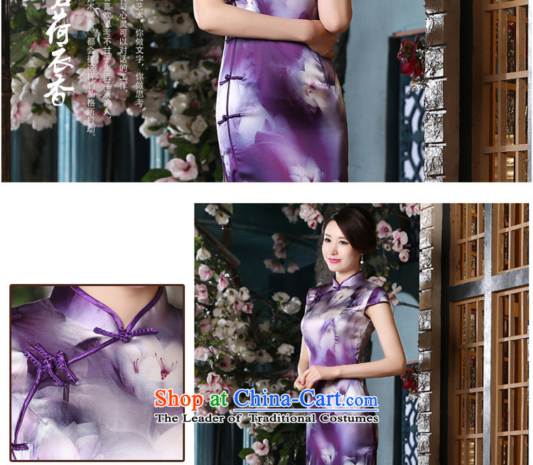 At 2015 new pro-summer stylish improved daily dresses silk herbs extract Sau San retro short-sleeved qipao long XL Photo, prices, brand platters! The elections are supplied in the national character of distribution, so action, buy now enjoy more preferential! As soon as possible.