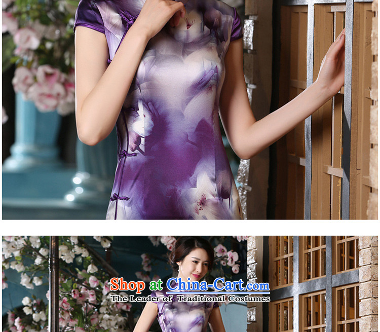 At 2015 new pro-summer stylish improved daily dresses silk herbs extract Sau San retro short-sleeved qipao long XL Photo, prices, brand platters! The elections are supplied in the national character of distribution, so action, buy now enjoy more preferential! As soon as possible.