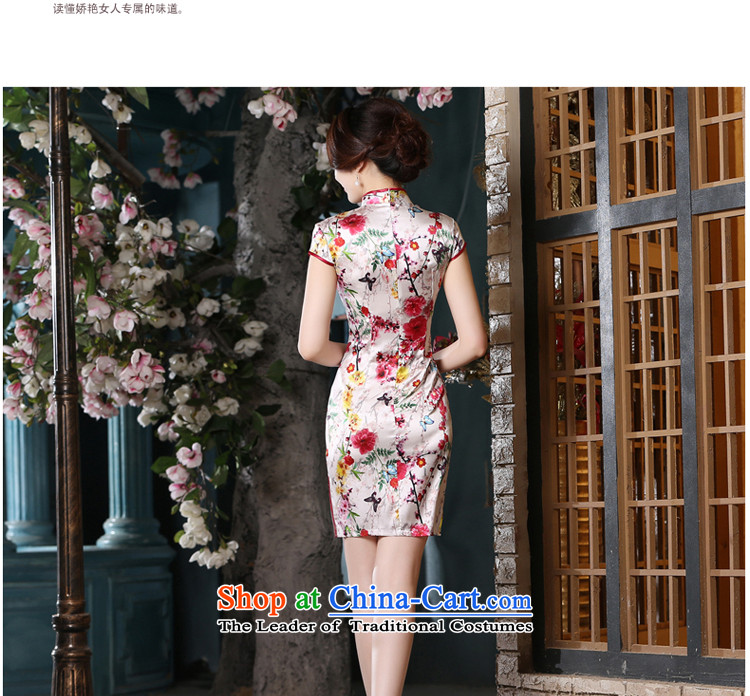 The pro-am Silk Cheongsam 2015 Summer herbs extract retro improvement in women's daily stylish new short, short skirt M picture, prices, brand platters! The elections are supplied in the national character of distribution, so action, buy now enjoy more preferential! As soon as possible.