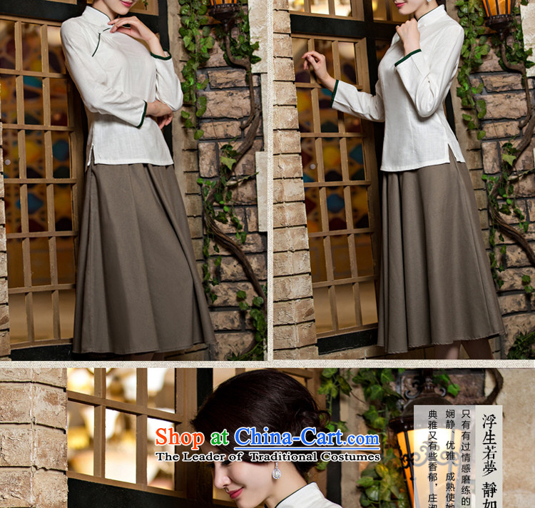 The pro-am qipao shirt new 2015 Han-girl daily Fall/Winter Collections Of Chinese Tang dynasty improved stylish skirt the white field detained + card their skirts XL-seven days of pictures, prices, brand platters! The elections are supplied in the national character of distribution, so action, buy now enjoy more preferential! As soon as possible.