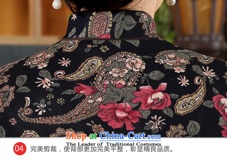 The pro-am new cotton linen cheongsam dress 2015 summer day-to-female retro style qipao skirt in improved long suit XL Photo, prices, brand platters! The elections are supplied in the national character of distribution, so action, buy now enjoy more preferential! As soon as possible.