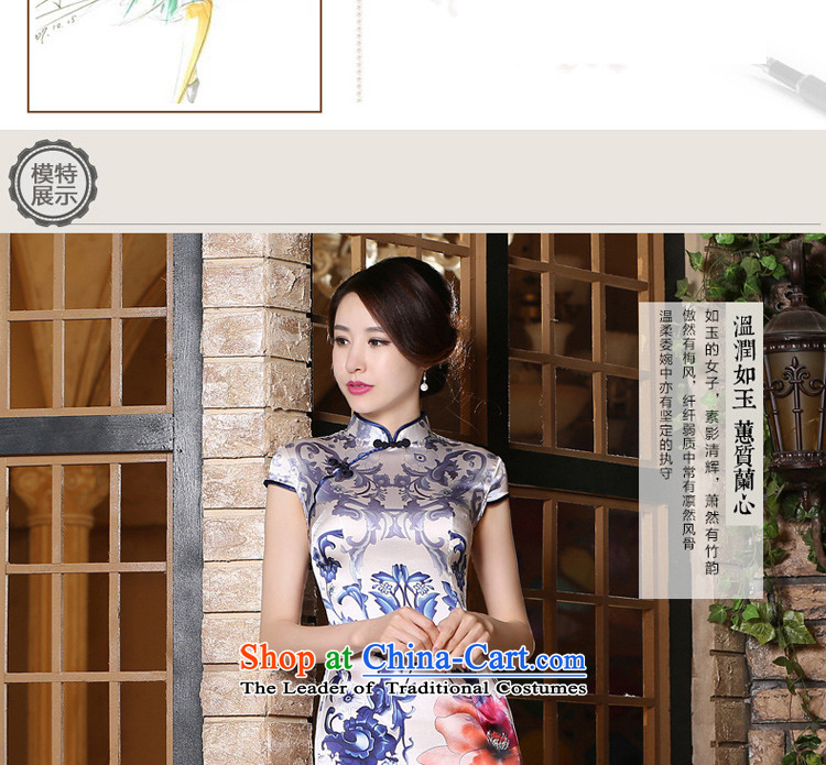 The pro-am new day-to-day summer 2015, improved and the relatively short time of heavy silk herbs extract cheongsam dress short) XL Photo, prices, brand platters! The elections are supplied in the national character of distribution, so action, buy now enjoy more preferential! As soon as possible.