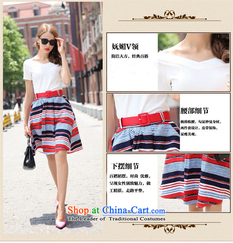 Orange Tysan * Western Summer New Pure Cotton V-Neck + elastic waist large skirt two kits dress suit L picture, prices, brand platters! The elections are supplied in the national character of distribution, so action, buy now enjoy more preferential! As soon as possible.