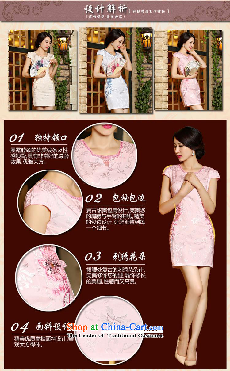 Orange Tysan *2015 new summer antique dresses Ms. stylish cheongsam dress Sau San short, Red L picture, prices, brand platters! The elections are supplied in the national character of distribution, so action, buy now enjoy more preferential! As soon as possible.