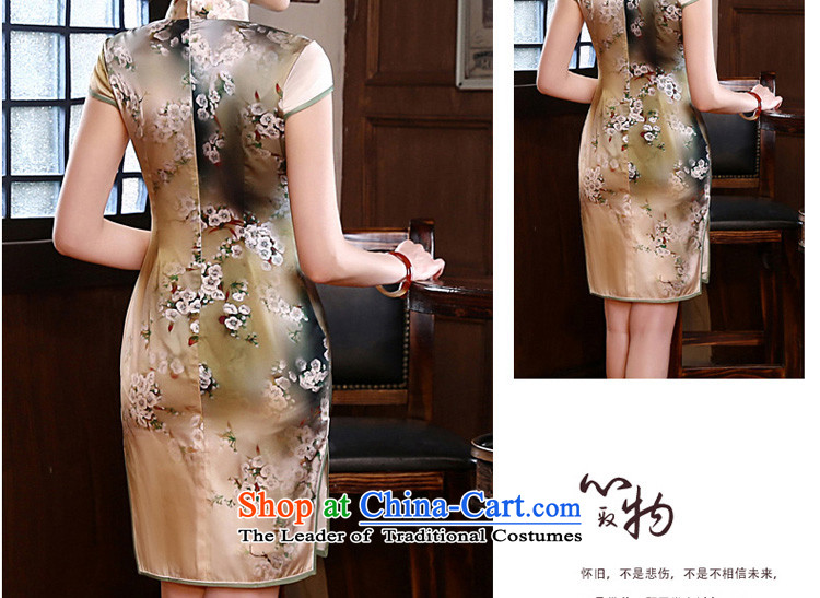 The pro-am Silk Cheongsam new spring and summer 2015 Daily Stylish retro upscale heavy improved sauna Silk Dresses Short M picture, prices, brand platters! The elections are supplied in the national character of distribution, so action, buy now enjoy more preferential! As soon as possible.