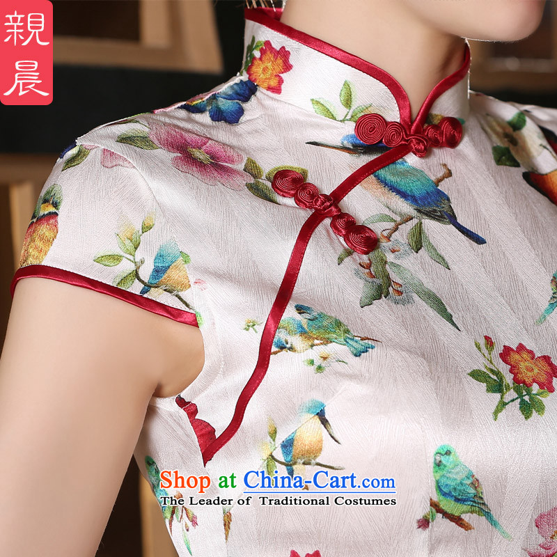 At 2015 new pro-silk herbs extract improved daily dress short of retro temperament Foutune of Qipao Sau San short of pro-morning.... 3XL, shopping on the Internet