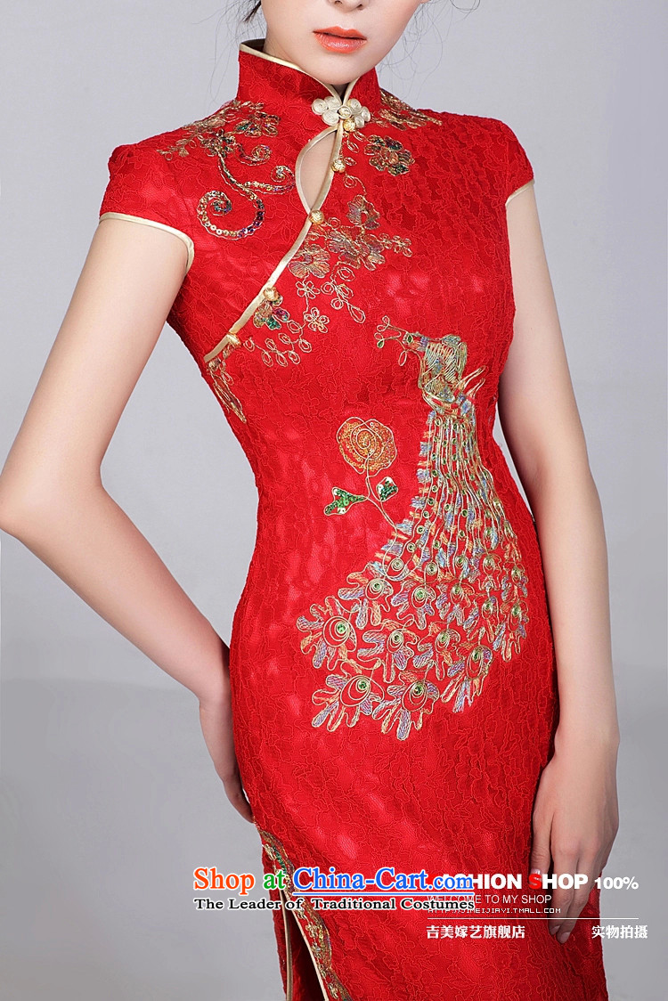 Wedding dress Kyrgyz-american married arts New Package 2015 shoulder CHINESE CHEONGSAM long QP101 bride cheongsam red S picture, prices, brand platters! The elections are supplied in the national character of distribution, so action, buy now enjoy more preferential! As soon as possible.