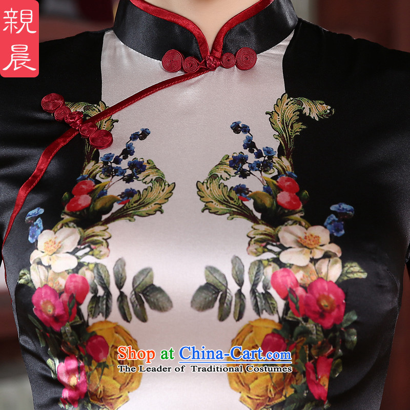 At 2015 new pro-spring and summer daily short of herbs extract Sau San retro exclusive fashion improved Silk Cheongsam short of pro-morning.... 2XL, shopping on the Internet