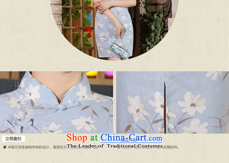 The pro-am new cotton linen cheongsam dress short of 2015 Summer improved Stylish retro Ms. daily cheongsam dress short) S picture, prices, brand platters! The elections are supplied in the national character of distribution, so action, buy now enjoy more preferential! As soon as possible.
