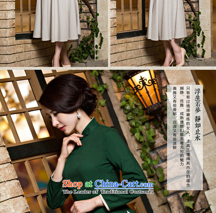 The pro-am new clothes 2015 improved stylish qipao Fall/Winter Collections cotton linen daily retro Chinese Dress Shirt + M white dress L picture, prices, brand platters! The elections are supplied in the national character of distribution, so action, buy now enjoy more preferential! As soon as possible.