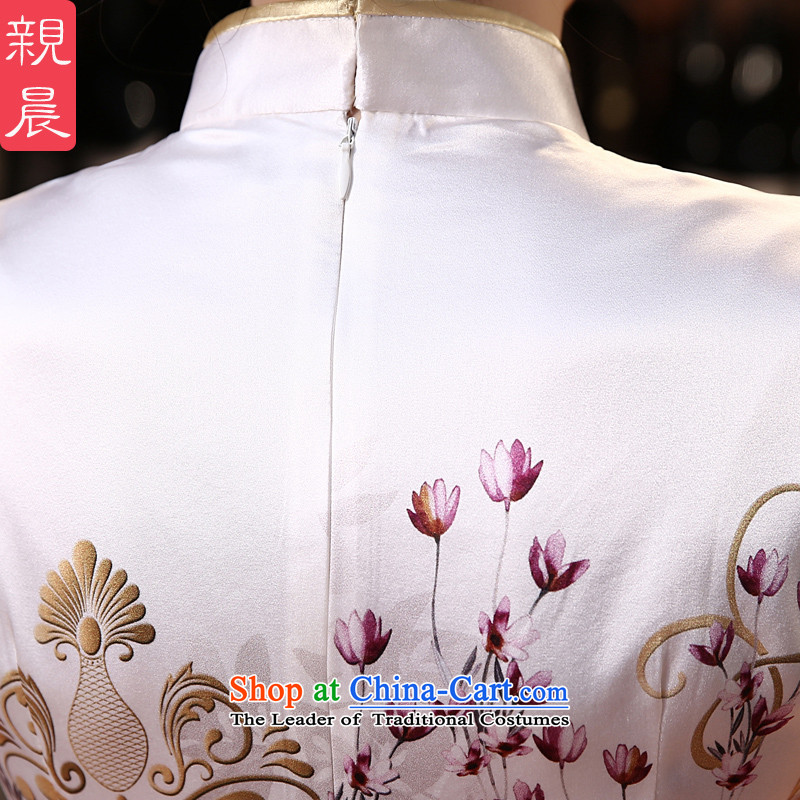 The pro-am daily new upscale 2015 herbs extract retro short, stylish improved in spring and summer Sau San Silk Cheongsam short, M, PRO-AM , , , shopping on the Internet
