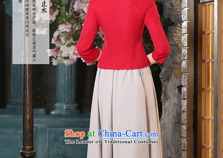 The pro-am cotton linen clothes short of Qipao 2015 Fall/Winter Collections New Stylish retro daily improved female Dress Shirt + 2XL pictures in beige skirt, prices, brand platters! The elections are supplied in the national character of distribution, so action, buy now enjoy more preferential! As soon as possible.