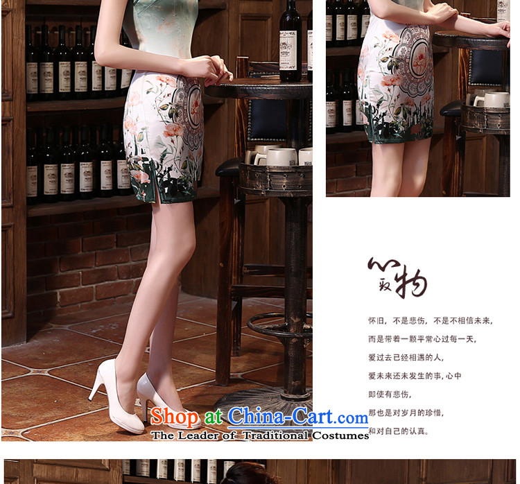 The pro-am Silk Cheongsam 2015 new spring and summer daily herbs extract upscale fashion improved short of Sau San antique dresses short, pictures, prices, 3XL brand platters! The elections are supplied in the national character of distribution, so action, buy now enjoy more preferential! As soon as possible.